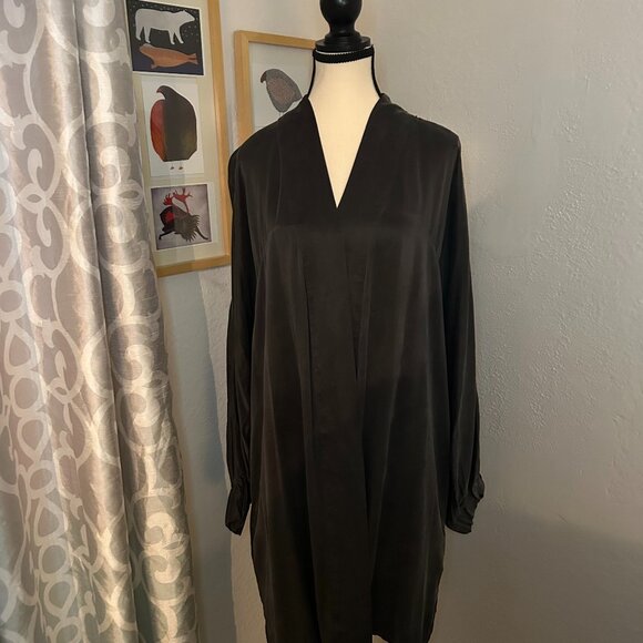 Lunya washable mulberry silk robe gray size large / xlarge - Picture 2 of 15